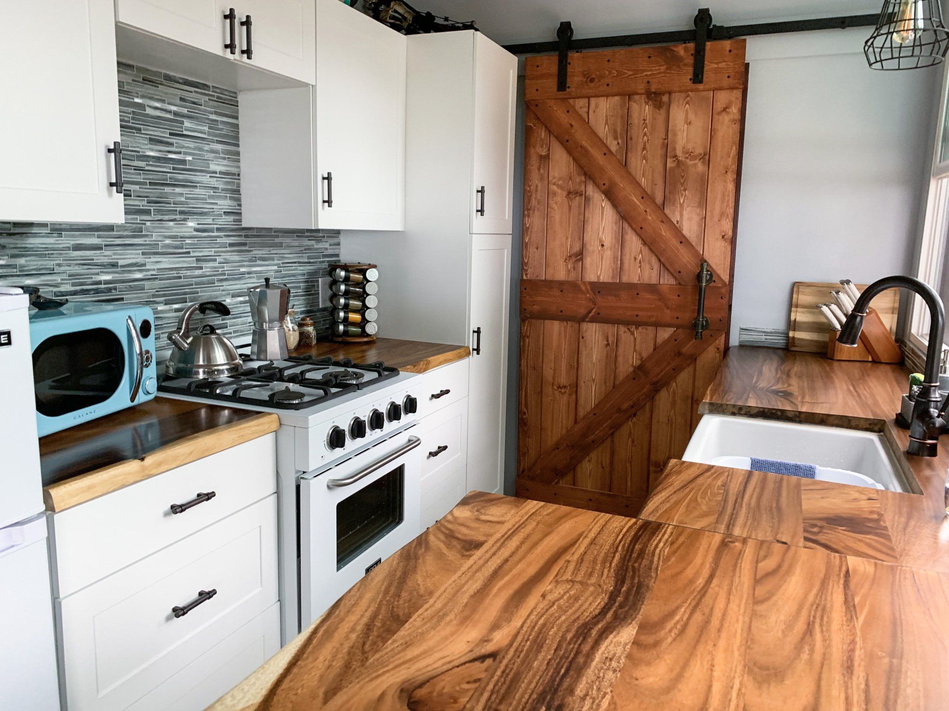 Custom Shipping Container Interior with custom kitchen