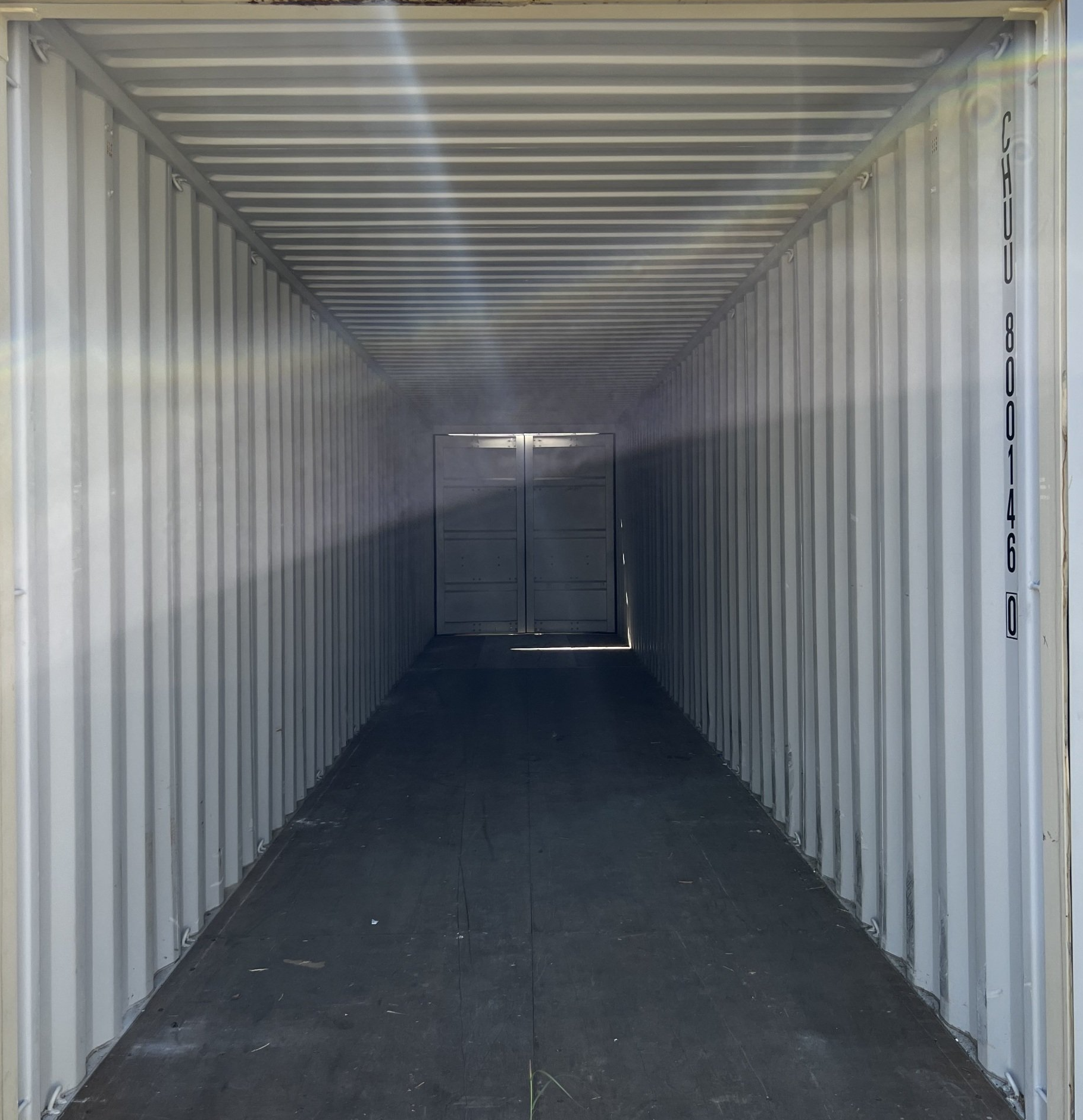 New (One Trip) 20' Standard Height Shipping Container interior