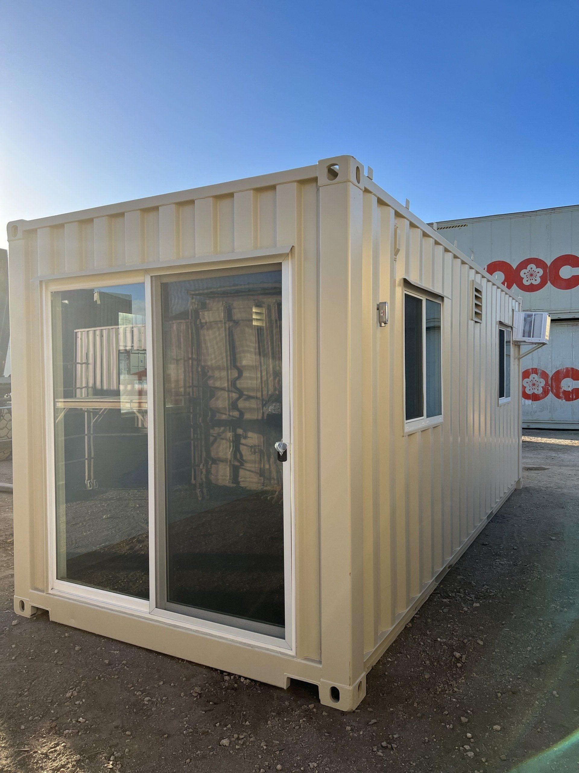 20 ft Custom Shipping Container Space with sliding door on end