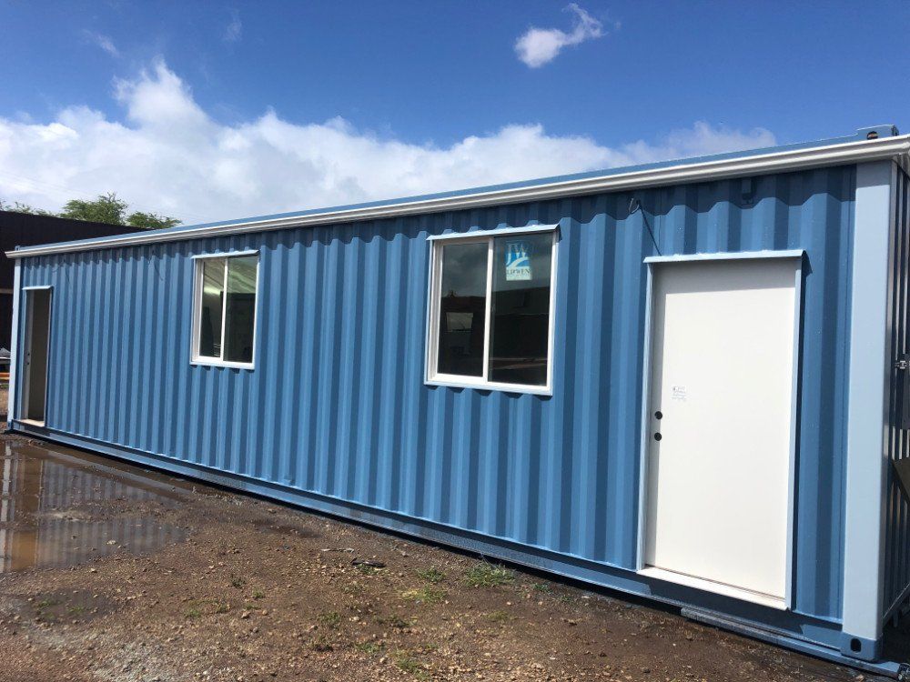 40' Office for Department of Transportation at Kaumalapau Harbor  showing office exterior door and windows