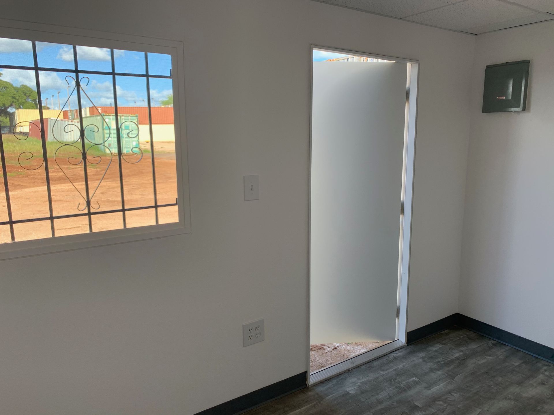 Office Interior and Window Bars