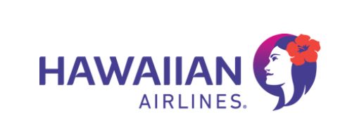 the logo for hawaiian airlines shows a woman with a flower in her hair .