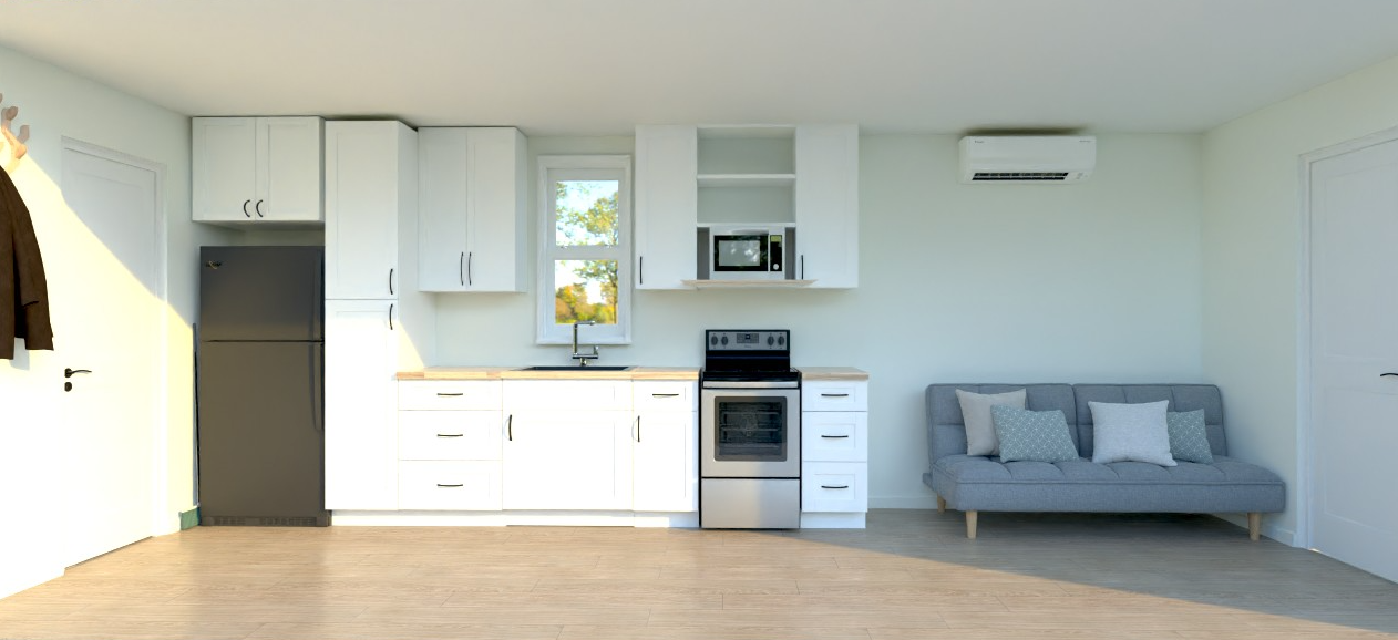 Interior shipping container home