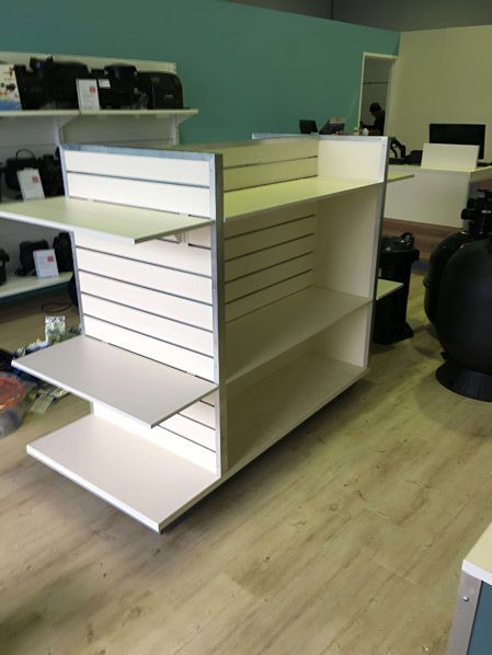 A Store Display With Shelves and a Counter — GC Joinery in Sunshine Acres, QLD