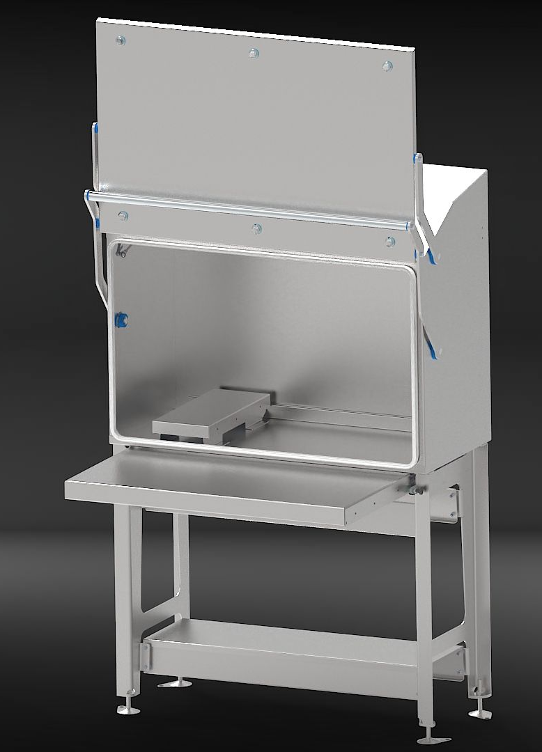 CleanBase – Hygieneschrank aus Edelstahl ohne Hohlräume-offen