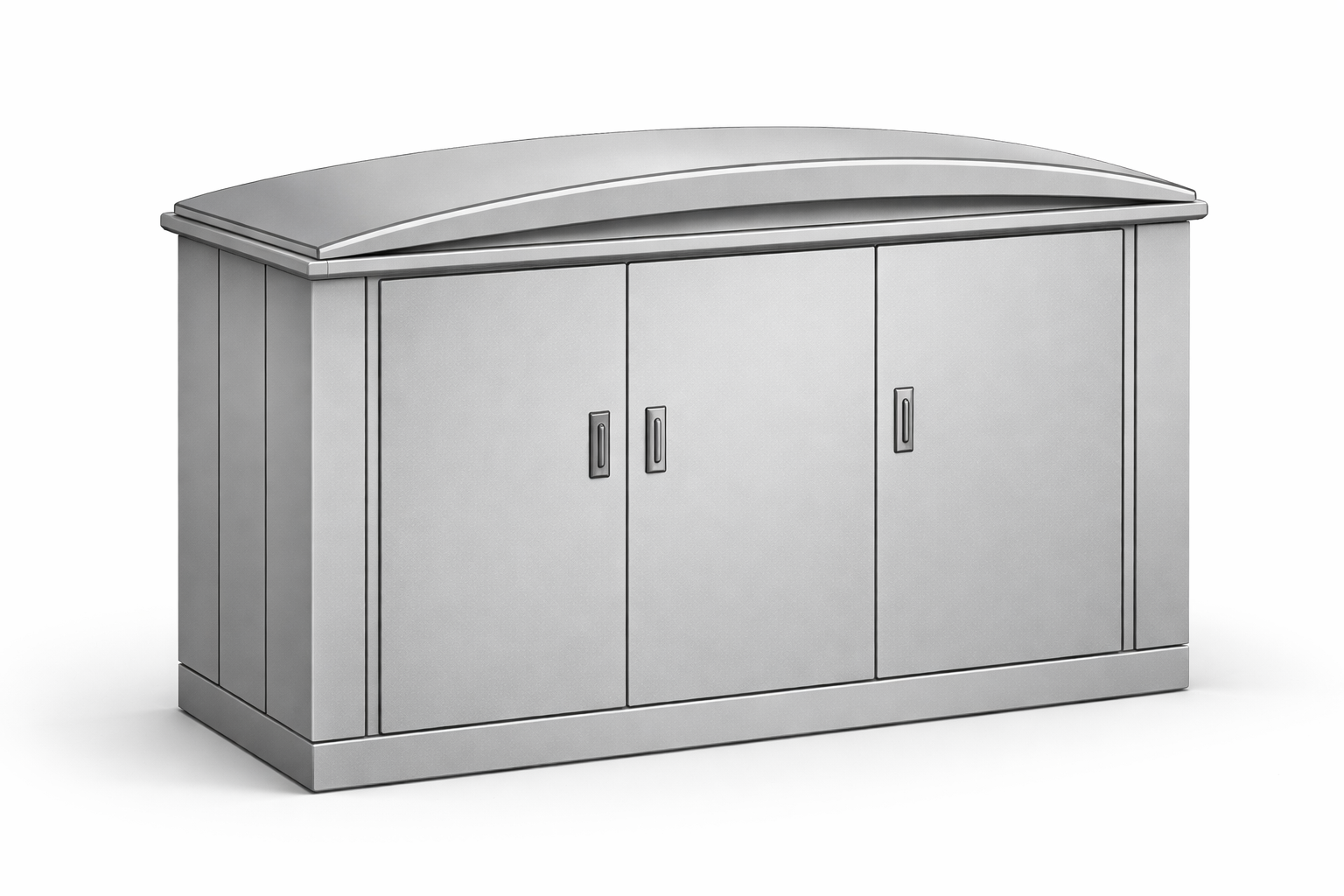 Großformatiger, pulverbeschichteter Straßenkasten aus Edelstahl für den Außenbereich