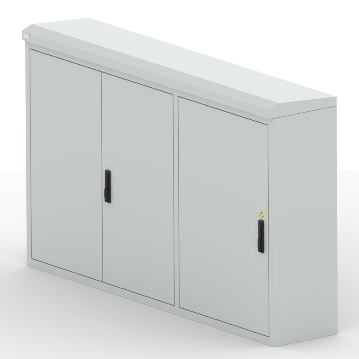 Großer Edelstahl-Straßenkasten mit Sockel und Servicezugang