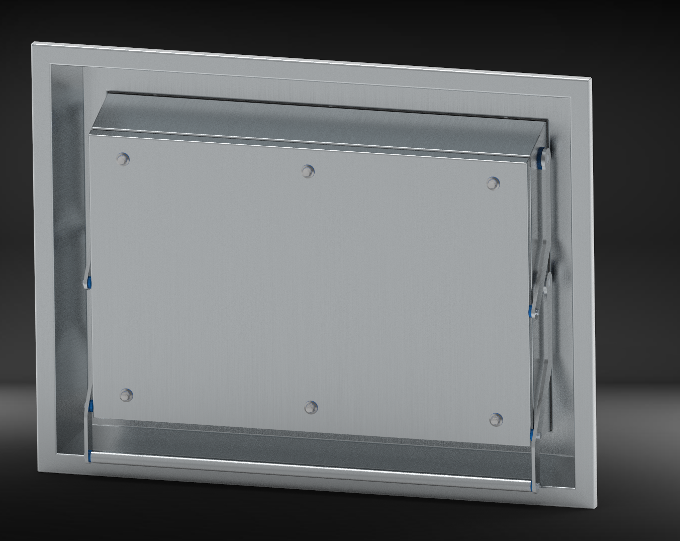 WallCab – hygienischer Edelstahl-Einbauschrank mit Hebetür