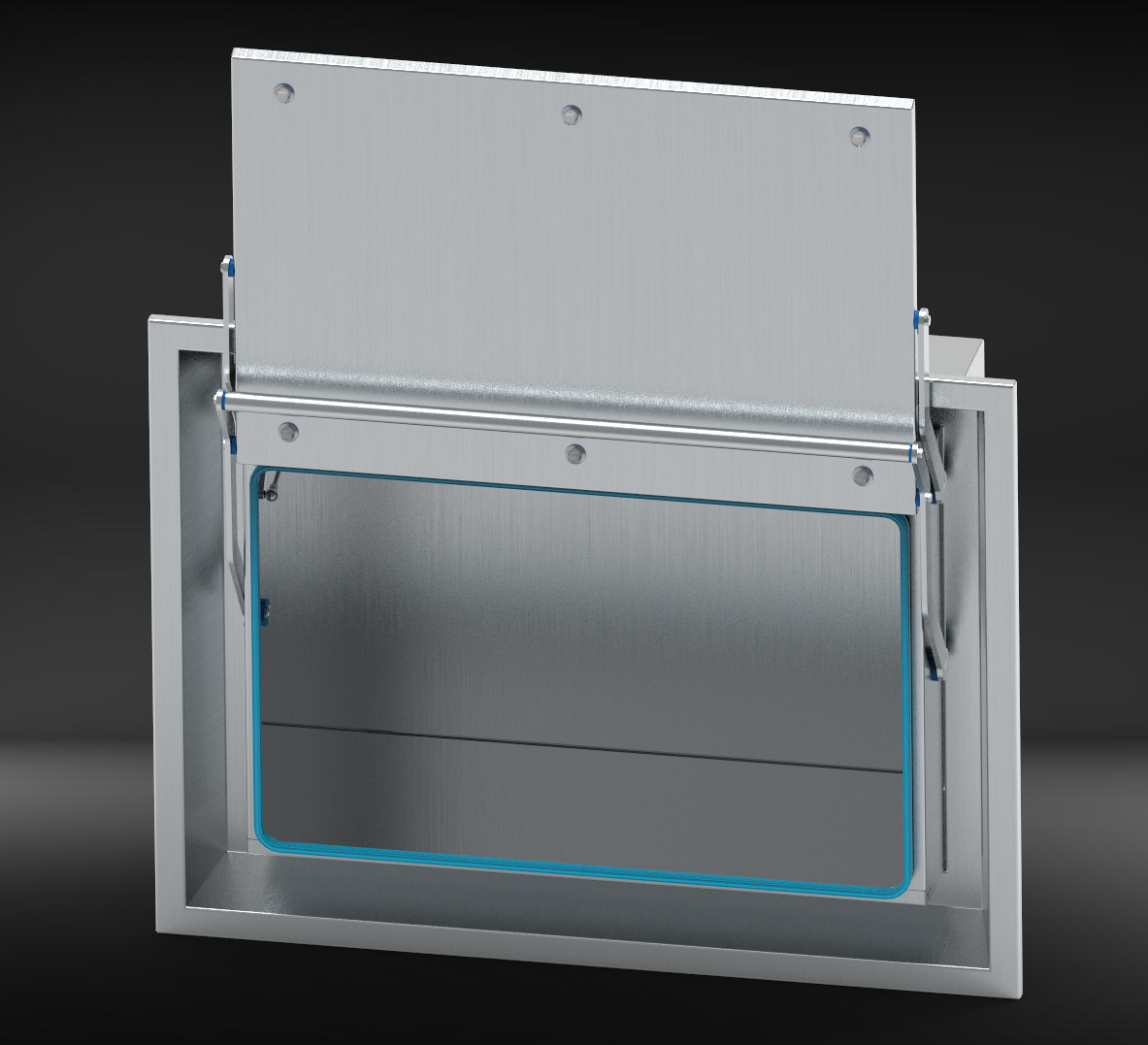 WallCab – hygienischer Edelstahl-Einbauschrank mit Hebetür