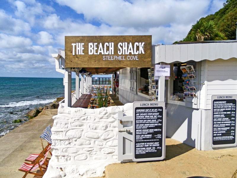 A lovely rustic cafe at Steephill Cove, Ventnor, Isle of Wight, right on the beach