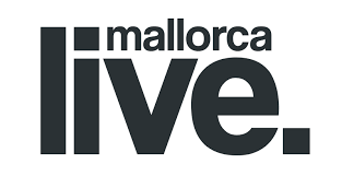 Un logotipo en blanco y negro para Mallorca Live.