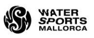 El logotipo de Water Sports Mallorca es en blanco y negro.