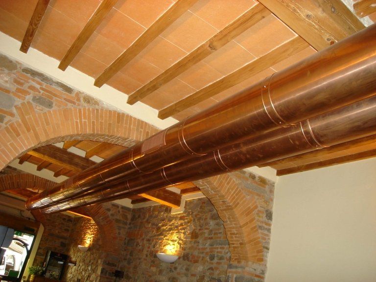 Tubi in rame di impianto di depurazione dell'aria