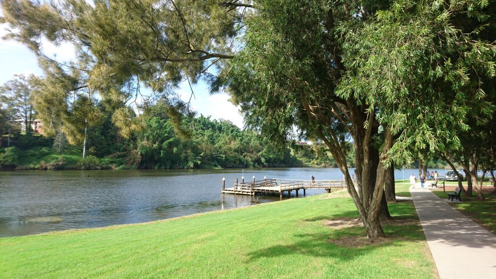 A River With a Dock and Trees on the Shore — Glen Lamberts Wall Cladding & Home Improvements in Kempsey, NSW