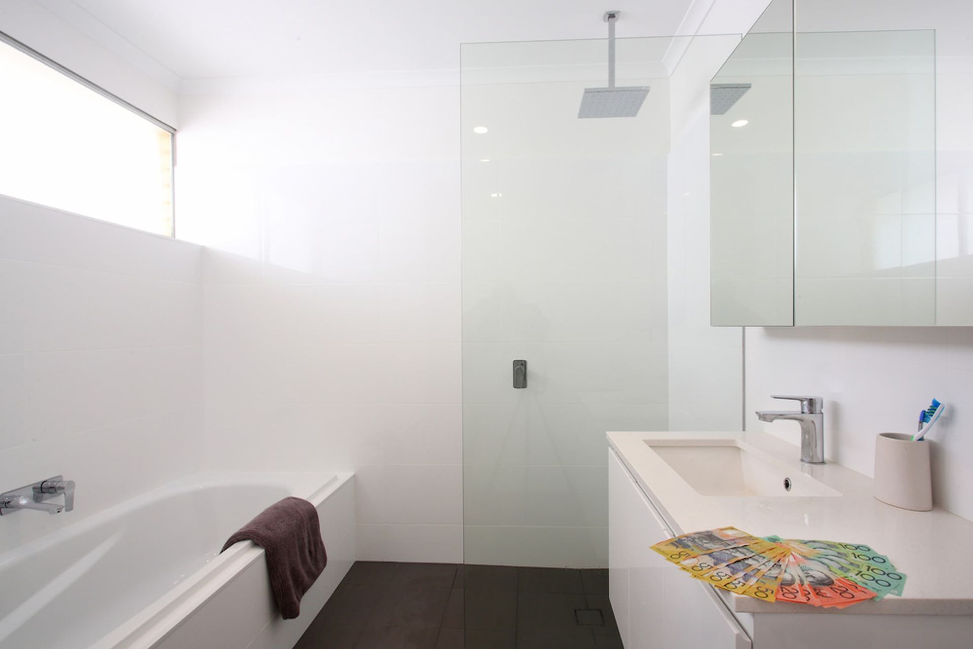 A Bathroom with A Bathtub a Sink and A Shower — Glen Lamberts Wall Cladding & Home Improvements in Pampoolah, NSW