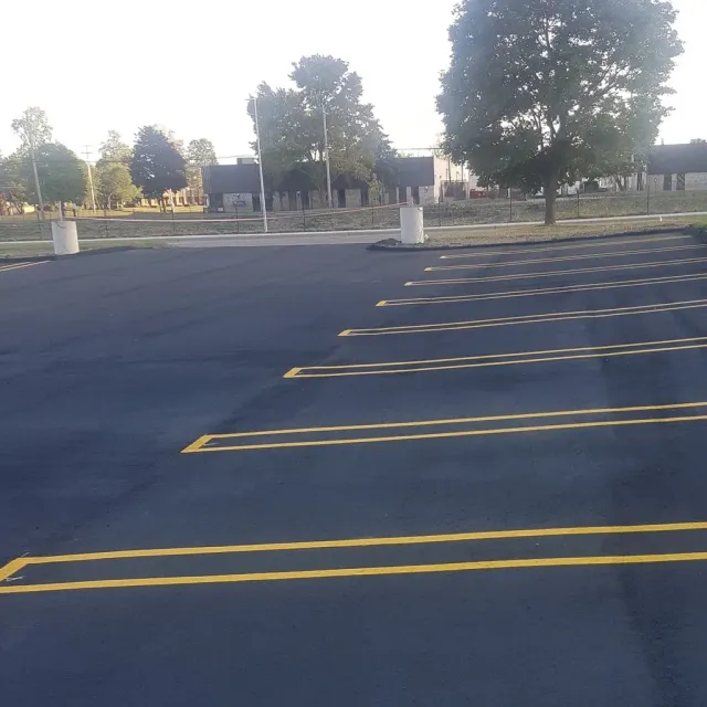 Asphalt paving company, Canton, MI. Asphalt parking lot, DJs Paving.