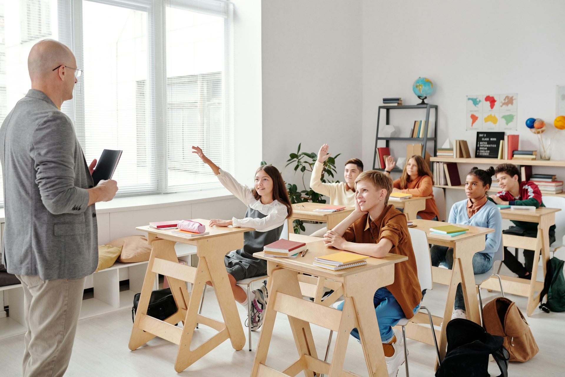 teacher and students in classroom