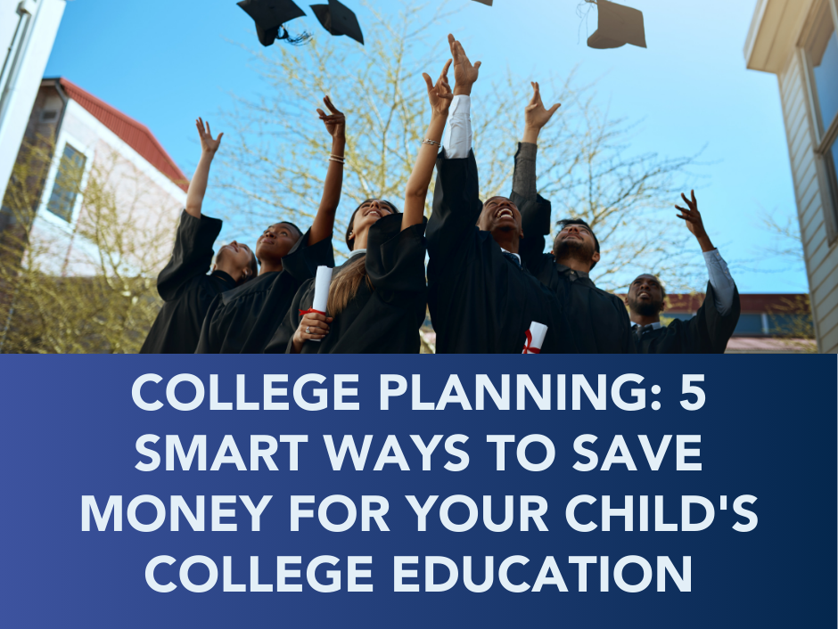 Graduates throwing caps in the air; title: