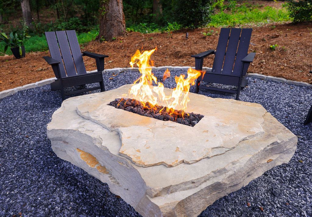 Fire Rock with Adirondack chairs