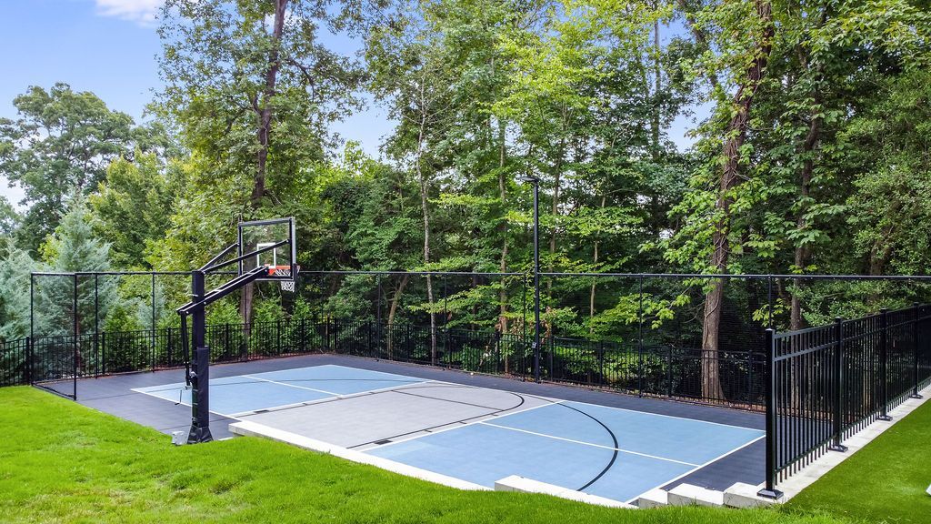 Outdoor Blue basketball court
