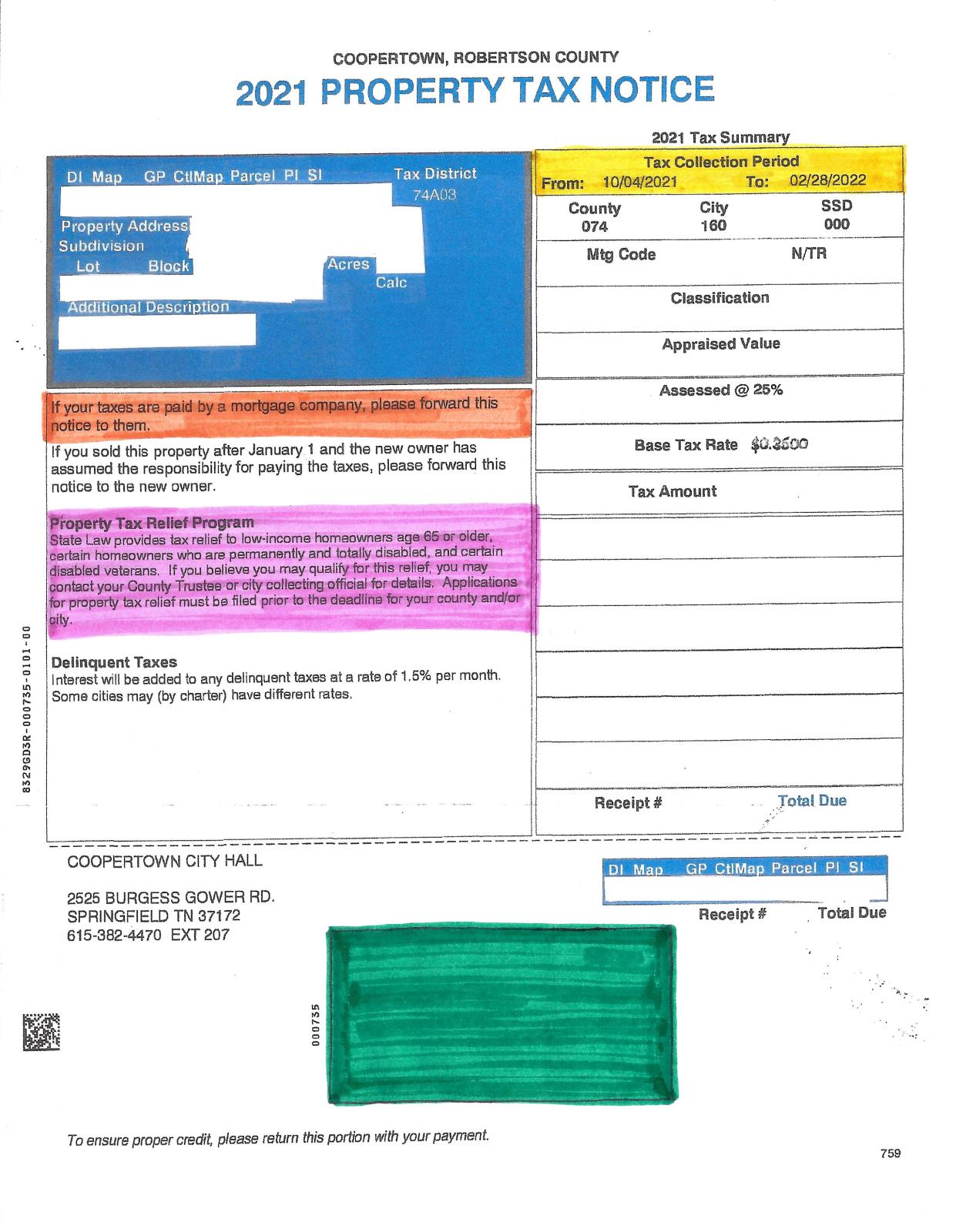 UNDERSTANDING YOUR PROPERTY TAX NOTICE