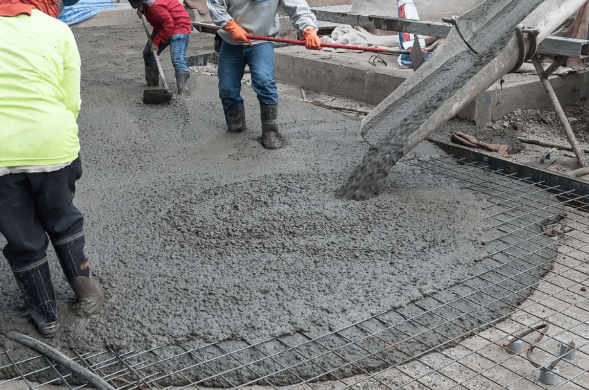 Concrete pour in Northern Shenandoah Valley