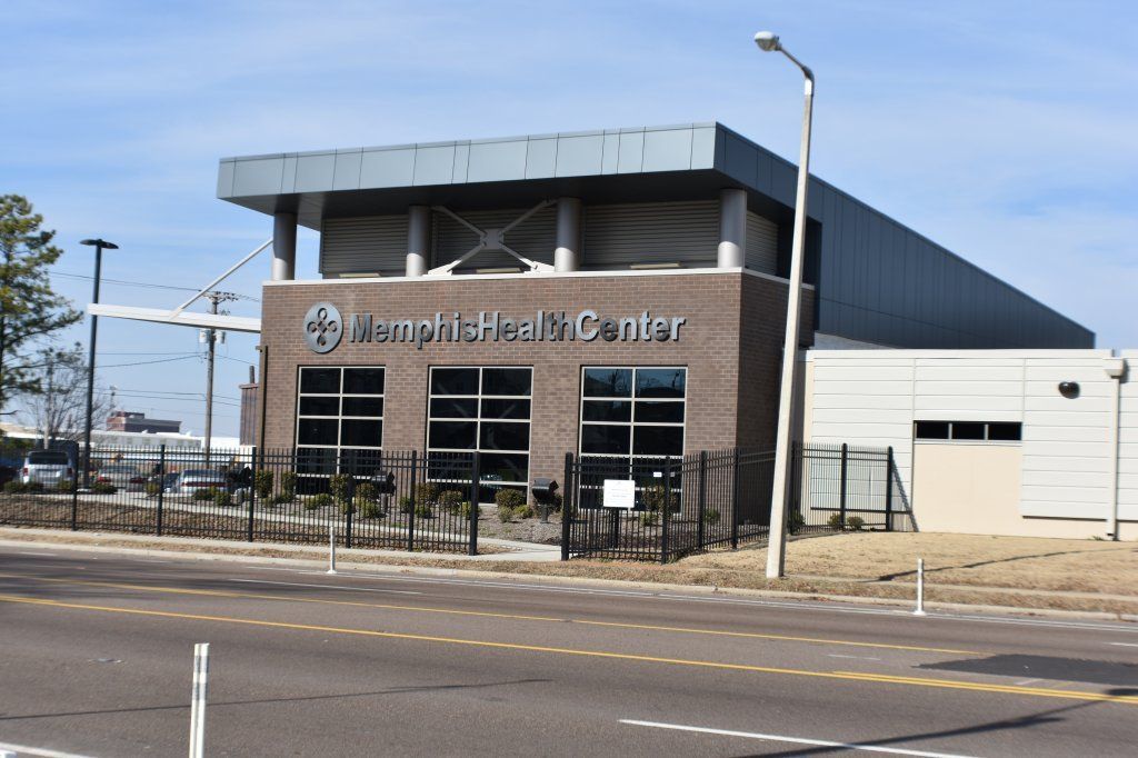 Stonework — Memphis Health Center Entrance in Bartlett, TN