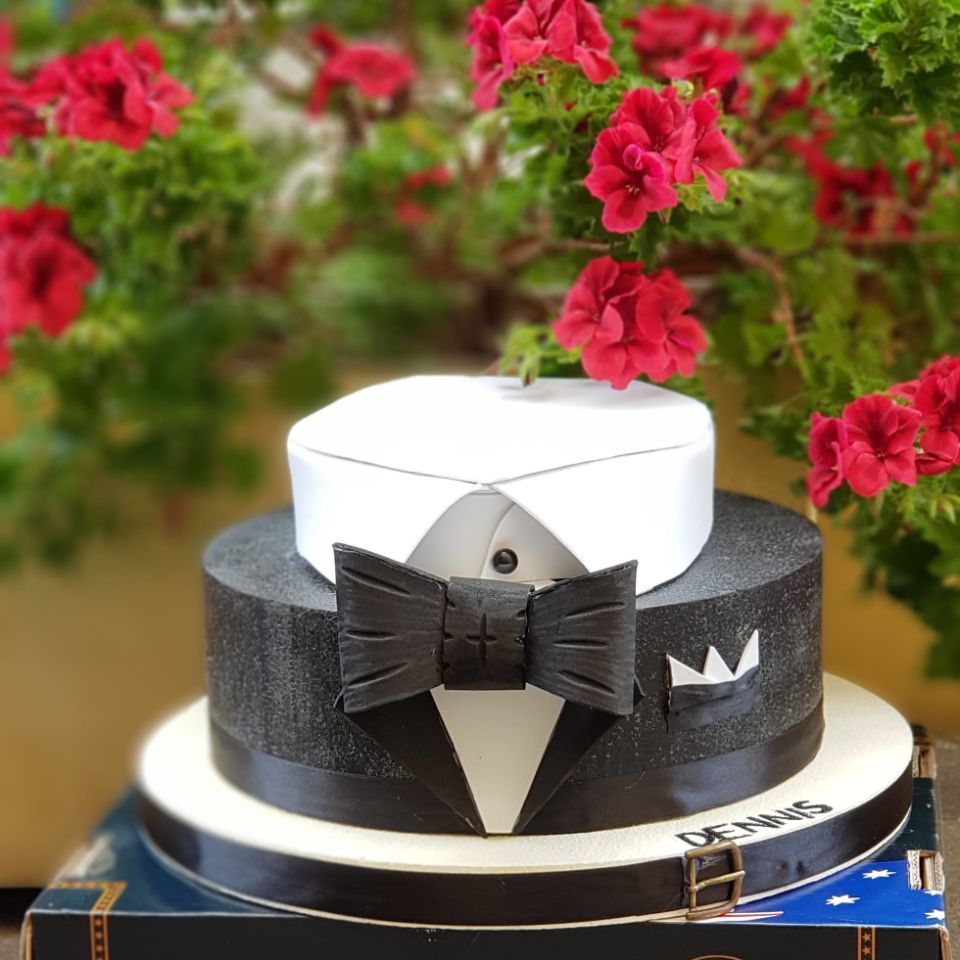 Torta decorazione smoking