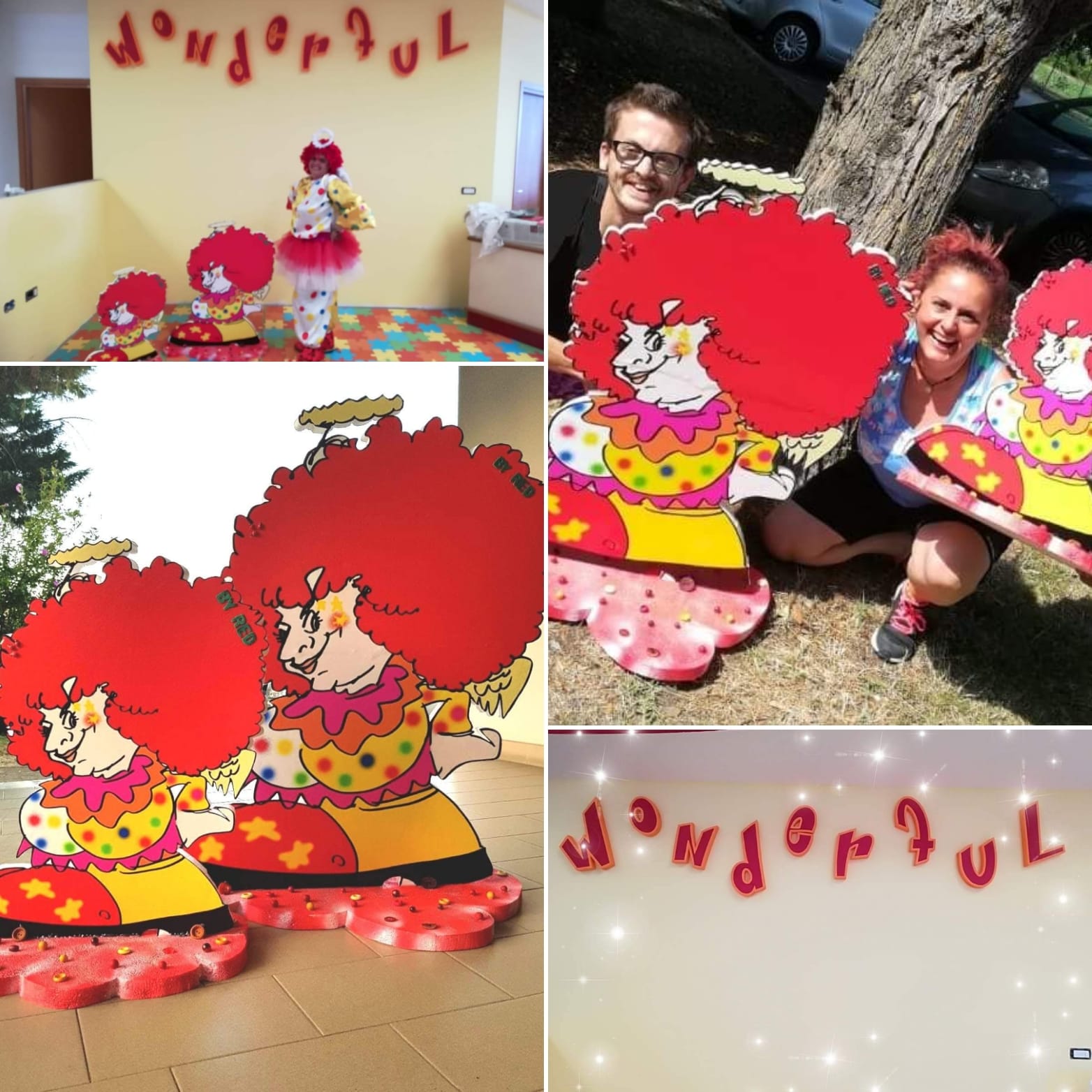 Allestimento con clown