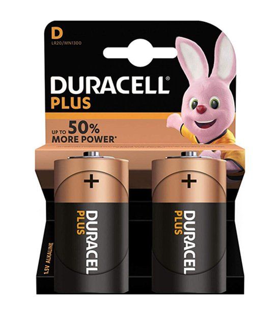 Pilas Alcalinas Duracell Plus D