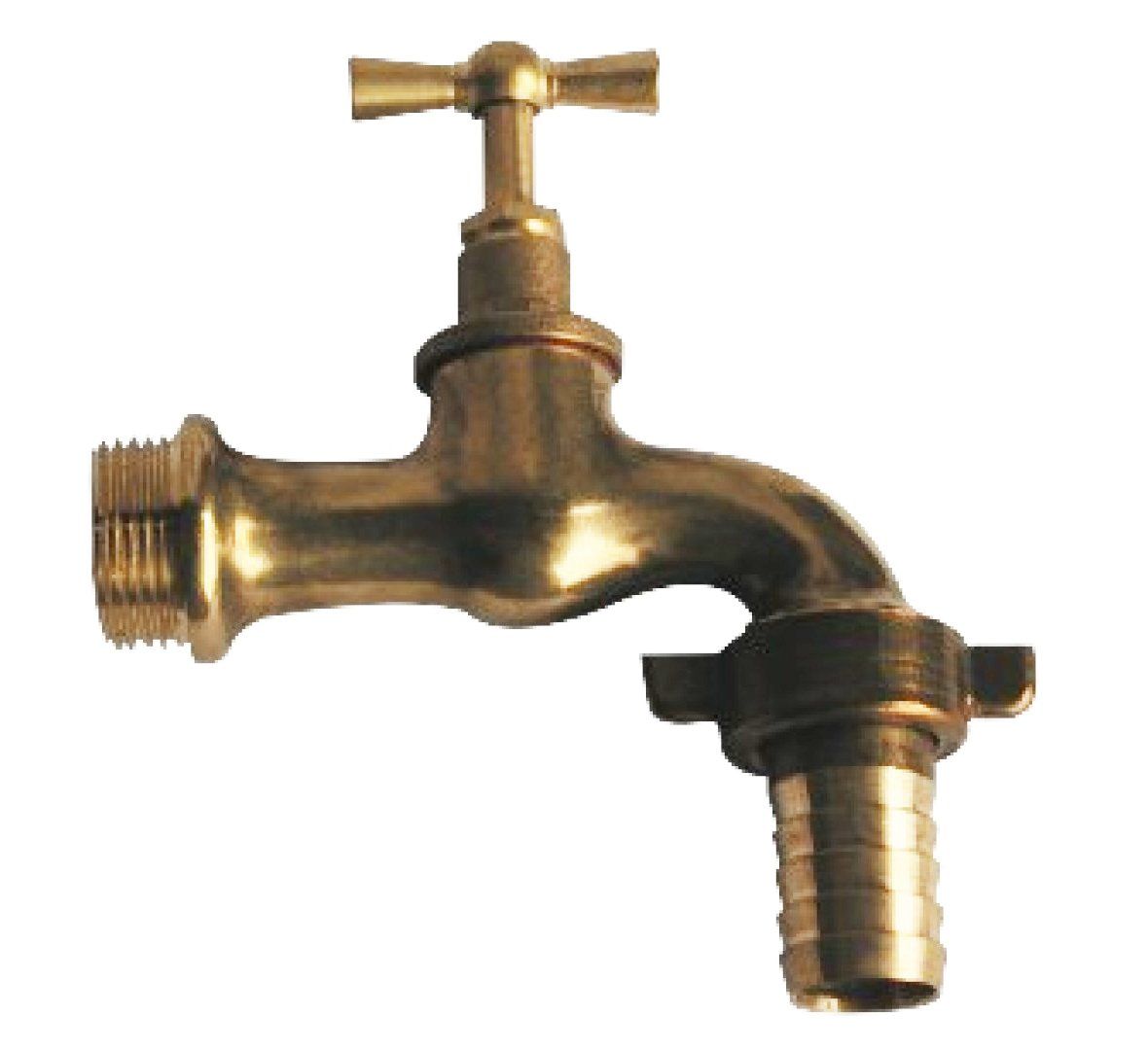 Grifo Curvo Latón con Racor