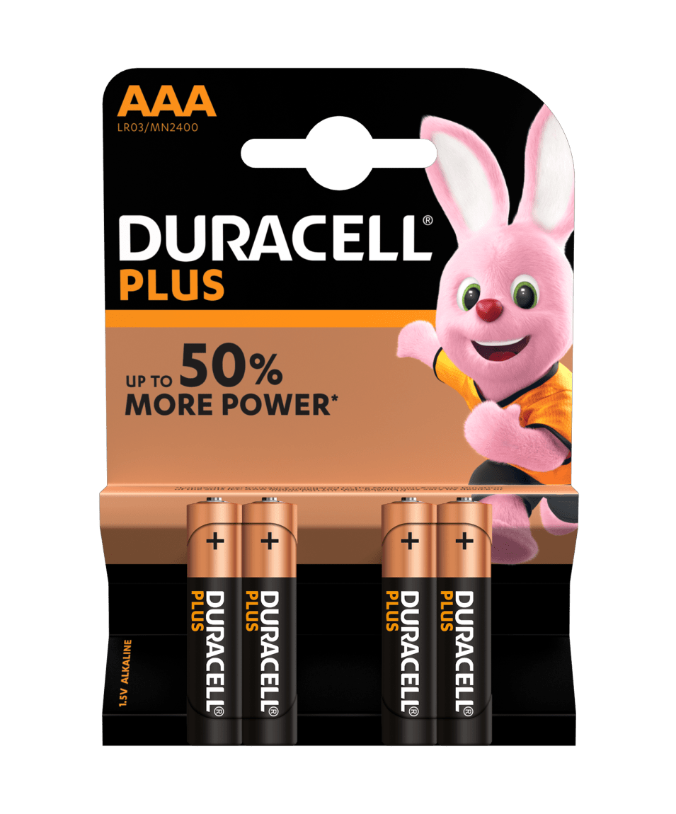 Pilas Alcalinas Duracell Plus AAA