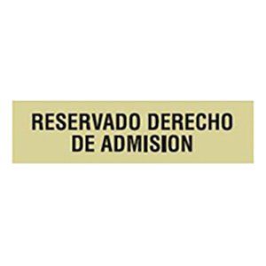 Reservado el Derecho de Admisión