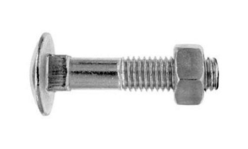 Tornillo con Cabeza Redonda y Cuello Cuadrado con Tuerca Hexagonal