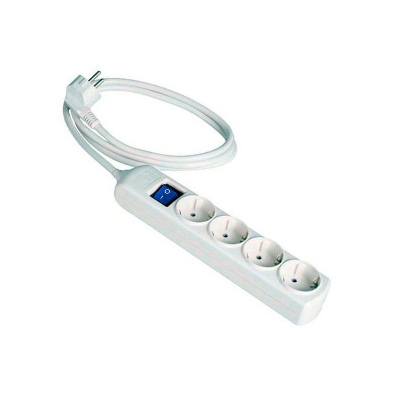 Base de 4 tomas con T.T. e interruptor de 1,5 Mts