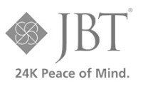 The logo for jbt is a 24k peace of mind.