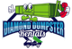 A logo for diamond dumpster rentals with a green dumpster