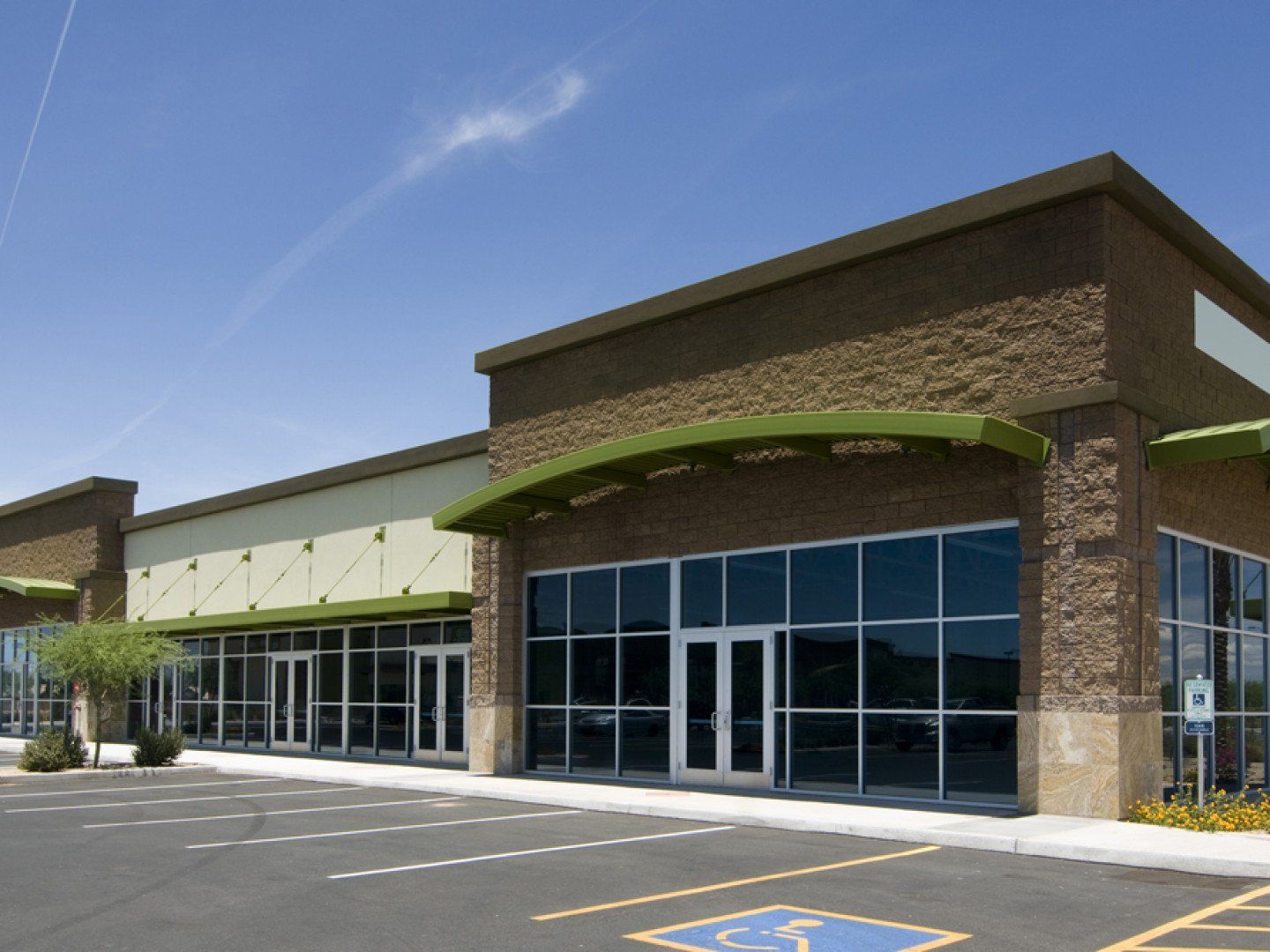 exterior view of a commercial building