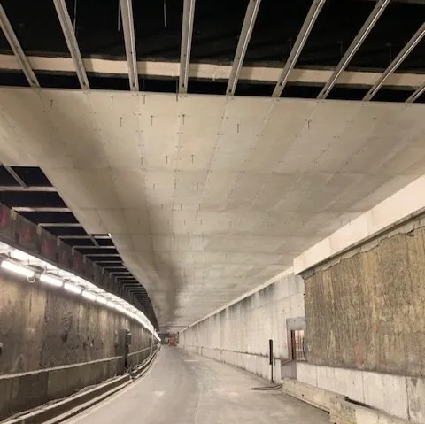 Tunnel fire protect system, Panel Fire Subframing Systems