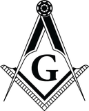 A masonic symbol with a square and compass with the letter g on it.