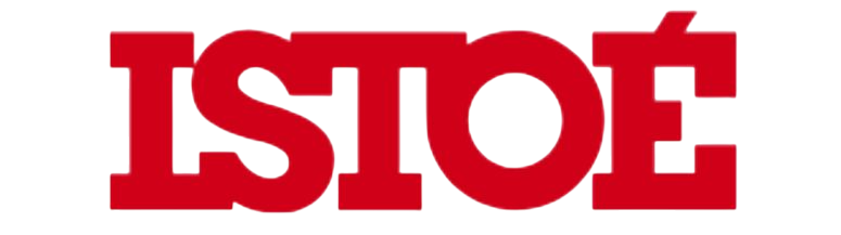 Logo da revista semanal brasileira ISTOÉ, com a palavra em negrito, em letras maiúsculas vermelhas.