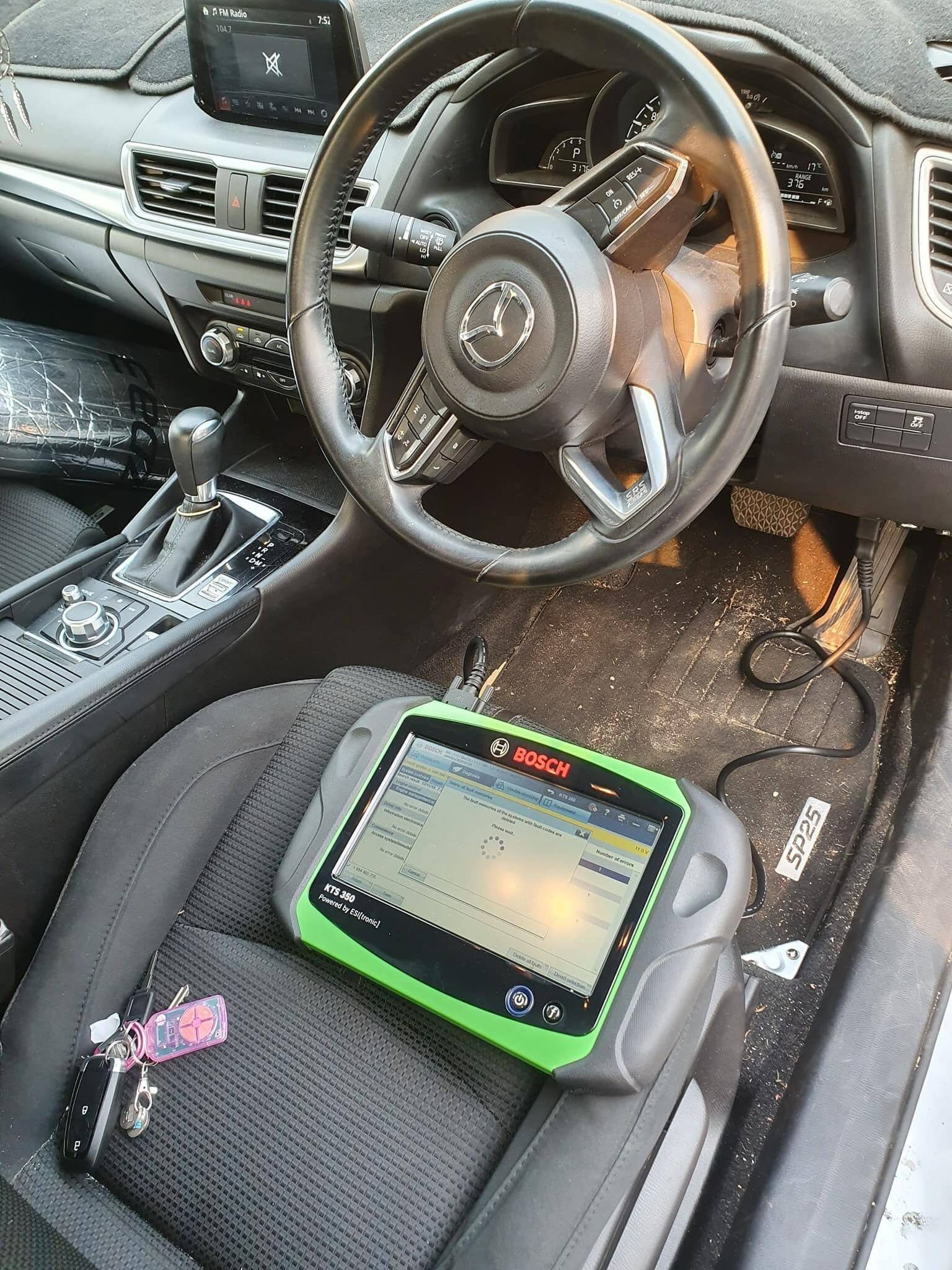 Interior Car Shot With Diagnostic Tool — Road Runner Windscreens in South Grafton, NSW
