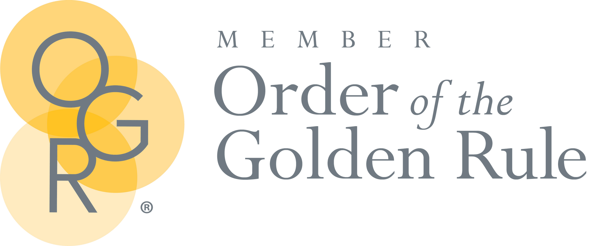 A member of the order of the golden rule logo