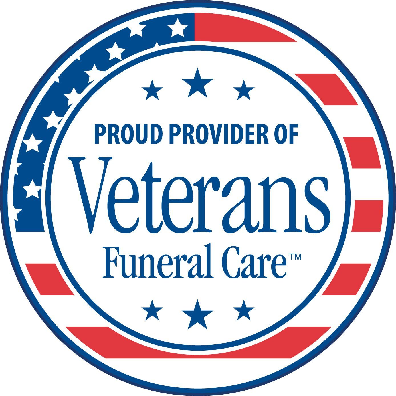 A proud provider of veterans funeral care logo