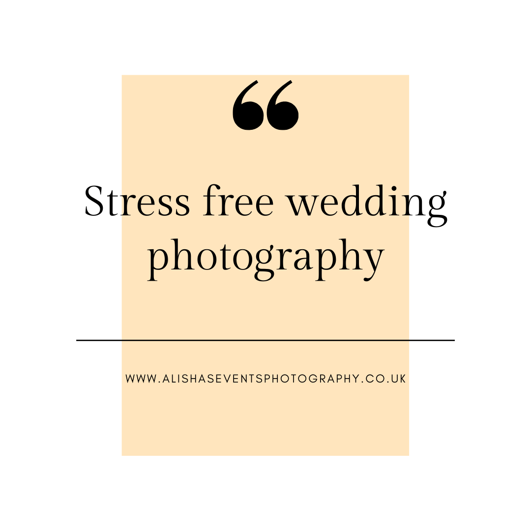 Stress free wedding photography