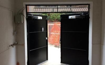 portone di garage in ferro