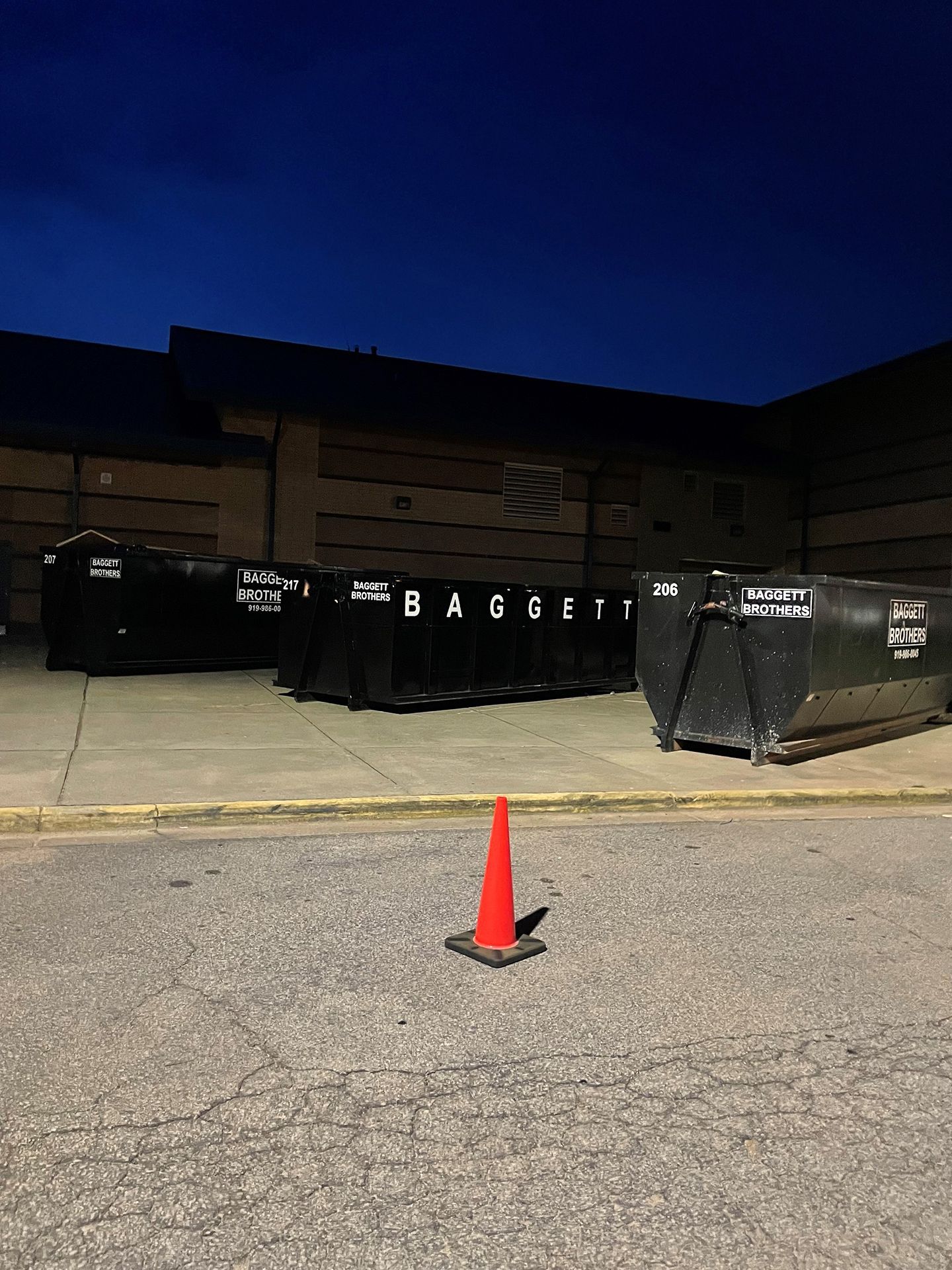 Three Roll-Off Dumpsters