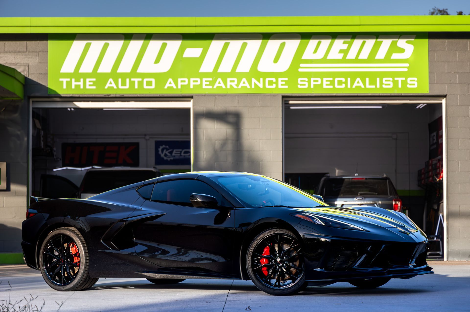 Corvette with ceramic coating from Mid Mo Dents