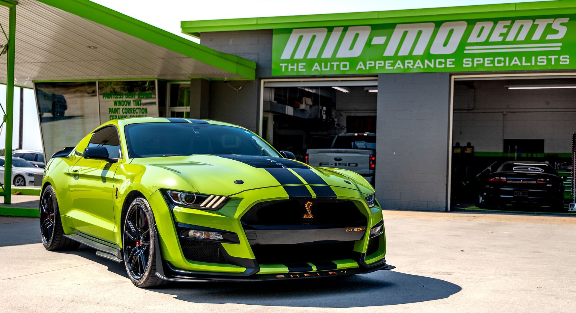 Shelby GT 500 with a ceramic coating from Mid Mo Dents