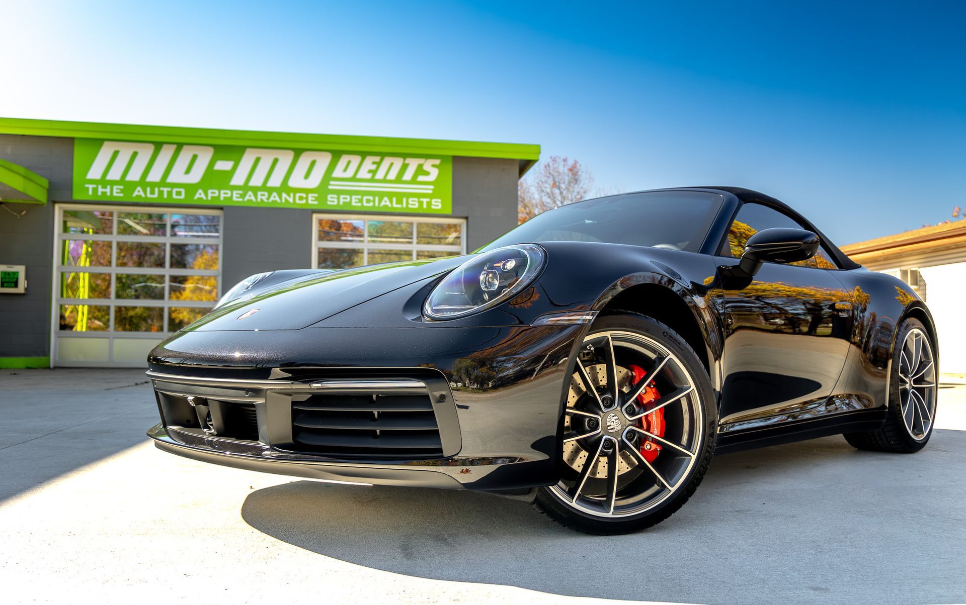 2025 Porsche 911 Carrera S after getting a paint correction at Mid-Mo Dents